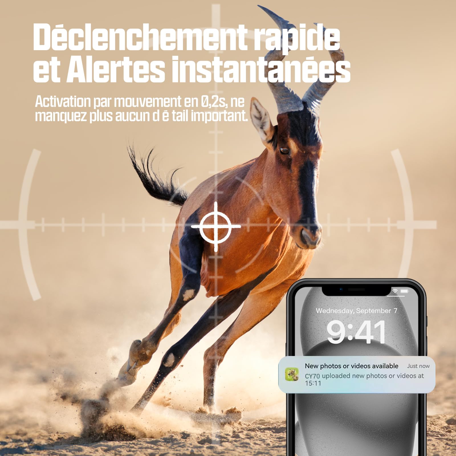 CEYOMUR 4G LTE Camera de Chasse, 2K HD Caméra de Chasse avec SIM Card | Vision Nocturne Infrarouge et Activée par Le Mouvement Piege Photographique pour la Surveillance de la Faune