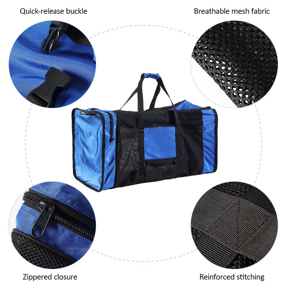 Generico Borsa da equipaggiamento rete a grande capacità per immersioni subacquee snorkeling nuoto spiaggia e attrezzature sportive