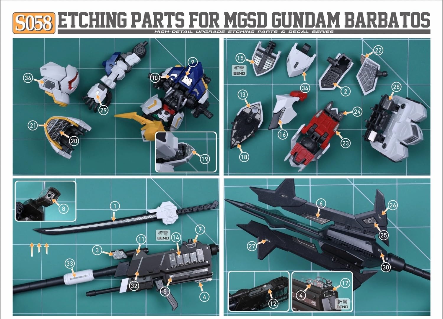 Amazon | MGSD ガンダムバルバトス改造用 ディテールアップ ハイ