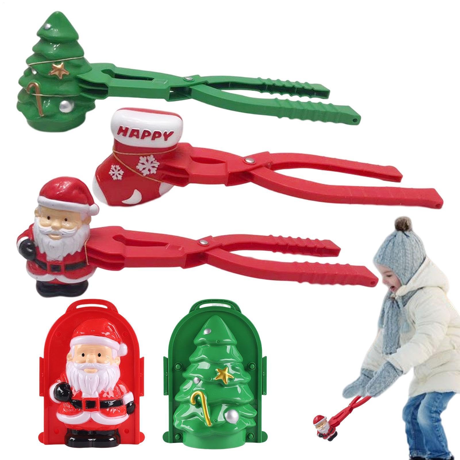 Juguetes de nieve de invierno como regalo de Navidad infantil con moldes