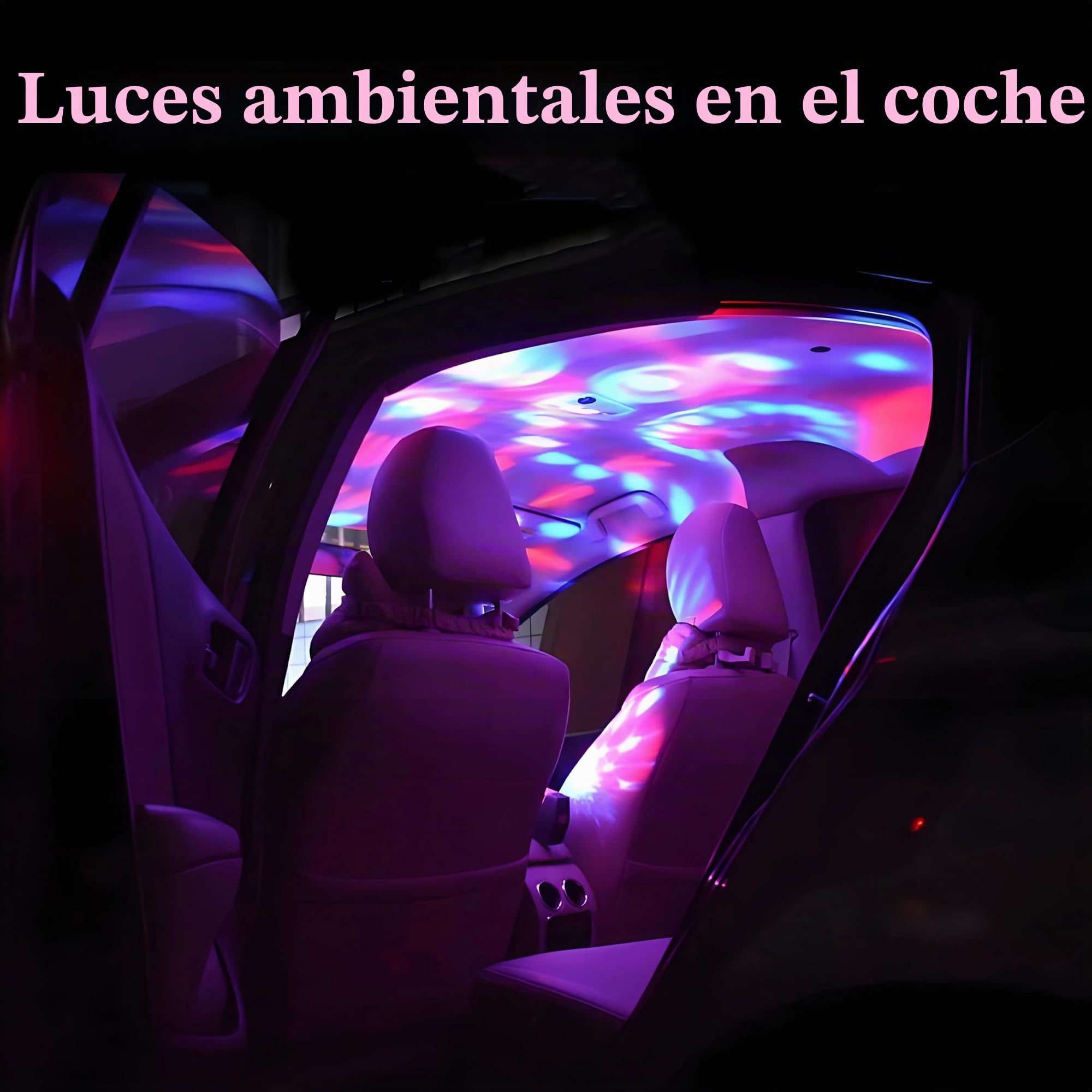 Mini Disco Ball Lights,Rechargeable Party Lights,Sound Activated Small, Black