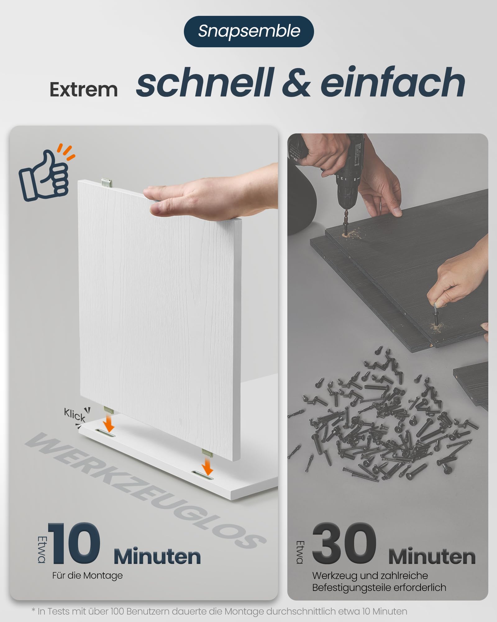 SONGMICS Home Spiegelschrank, Snapsemble – superschnelle Montage | Badezimmerschrank, Badspiegel, verstellbare Ablagen, modern, 15 x 60 x 55 cm, schneeweiß, KADIN Kollektion BBC114WE01