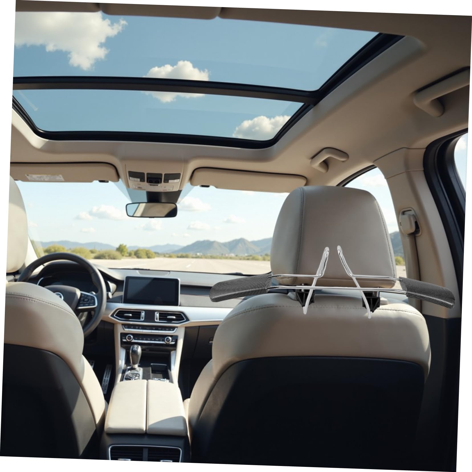 IMIKEYA Appendiabiti in Metallo per Auto Appendiabiti per Poggiatesta Organizer per Vestiti da Viaggio Grucce per Auto in Acciaio