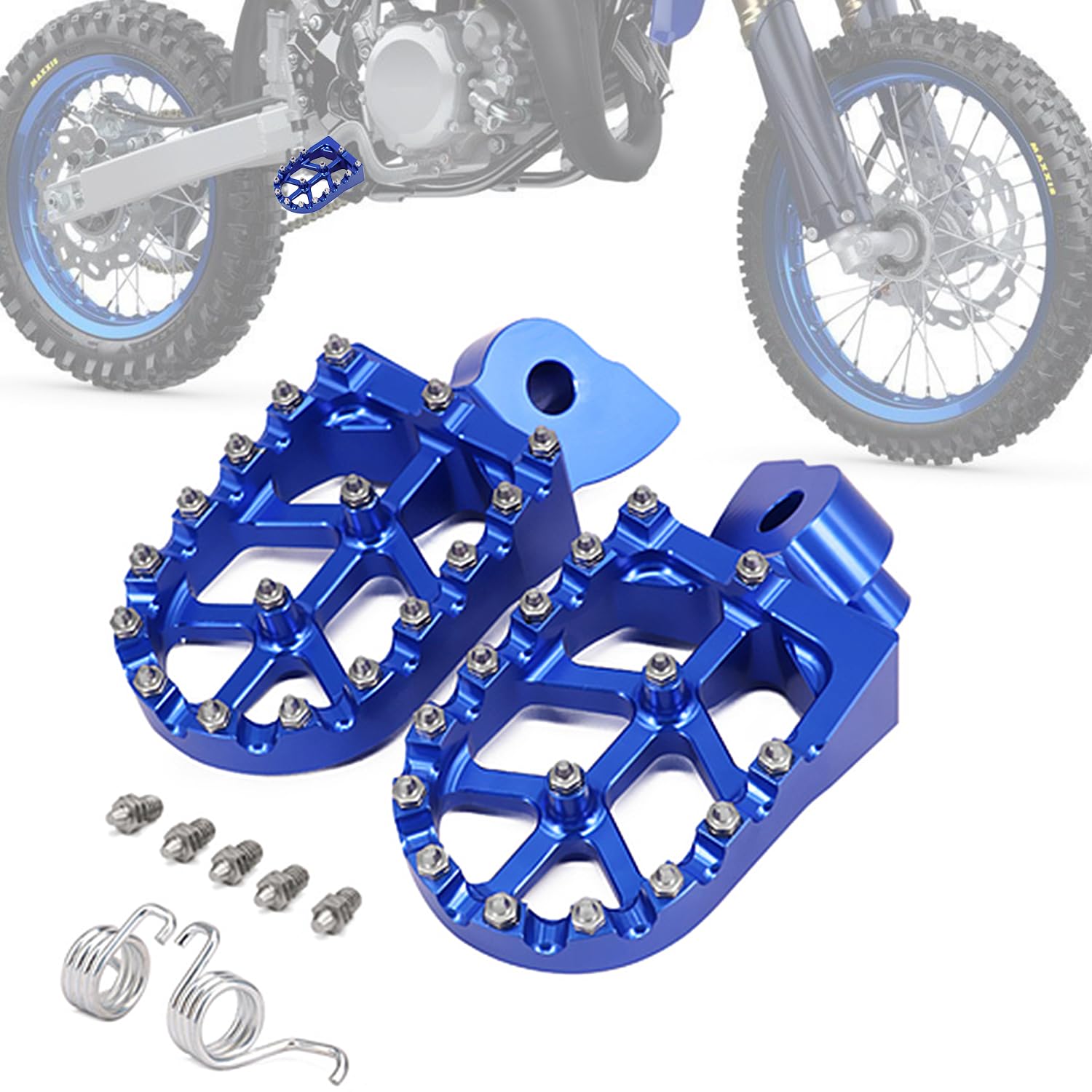 Dirt Bike Foot Peg Springs Replacement For YZ65/85/125/250/250F/450F Models – Stainless Steel, 1 Pair (Left & Right), Easy Install