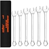 Large Wrench Set with Rolling Pouch | SAE | 6-Piece | 15/16″, 1″, 1-1/16″, 1-1/8″, 1-3/16″, 1-1/4″ | 12 Point | Chrome Vanadium Steel