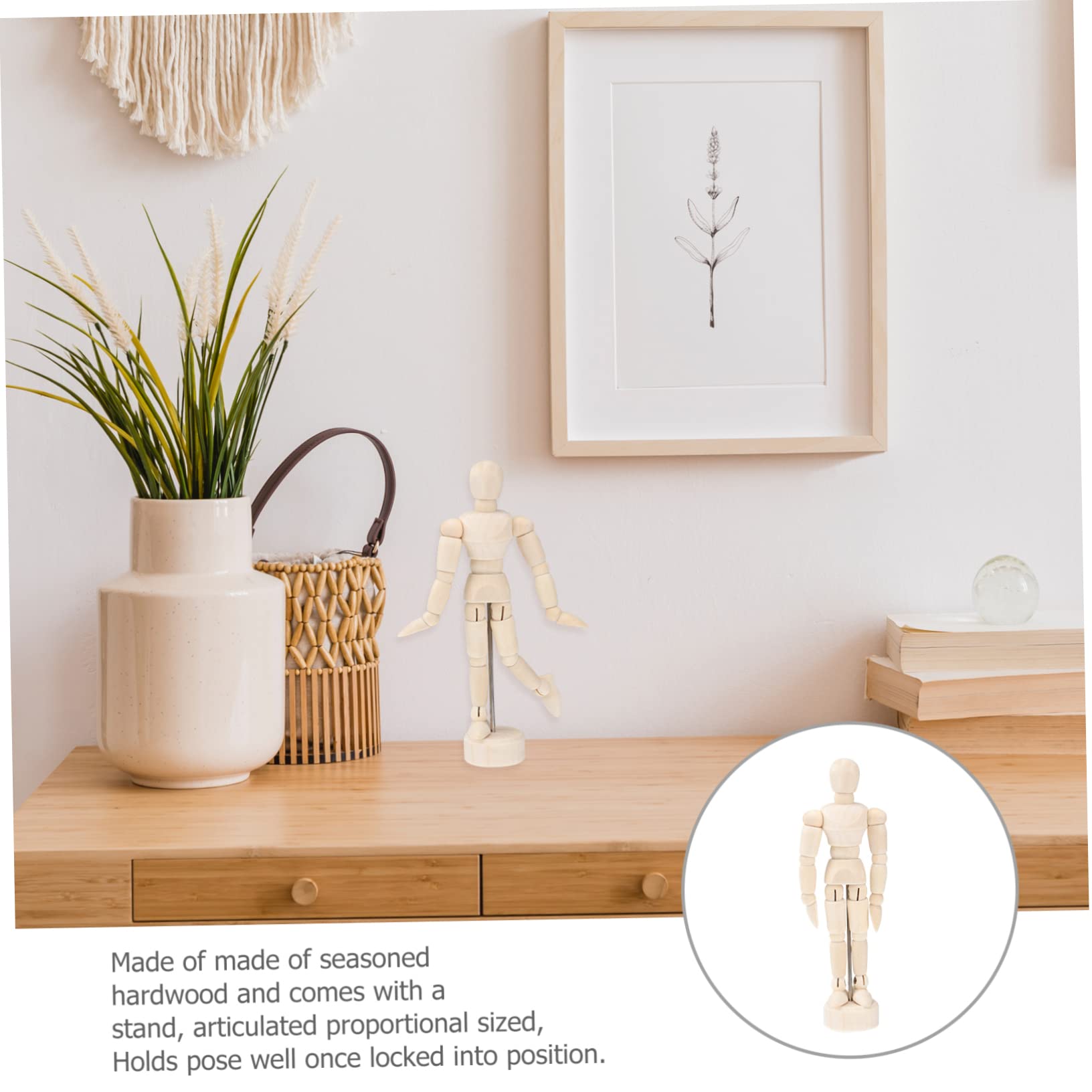 Lot De 3 Mannequins De Dessin en Bois Figurines De Corps Humain pour Artistes Base Articulée Corps Flexible Modèle Articulé Mobile 3 Pièces X 3