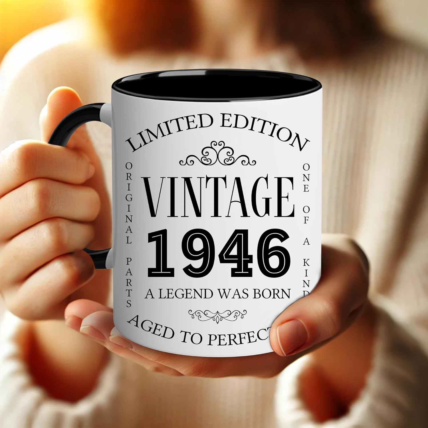 GLAKEUN 80th Birthday Gifts for Men Women - 80th Birthday Decorations for Men - Vintage 1946 Coffee Mug - Born in 1946 Present Ideas - Turning Eighty Gift For Grandpa, Grandma - 80 Coffee Mug 11oz - Image 6