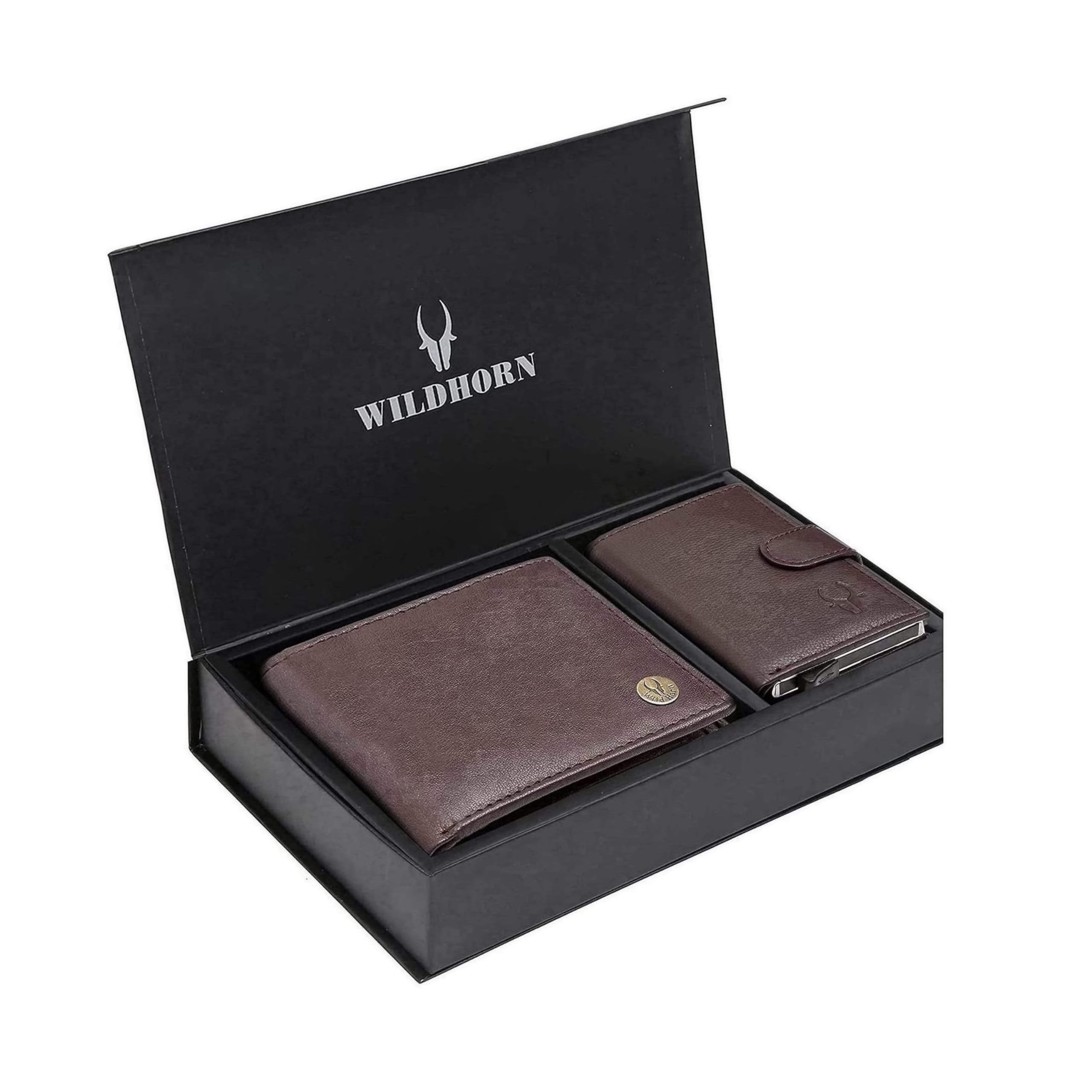 WildHorn Brown Leather Men's Wallet and Card Holder (RAKHIGIFT1173)