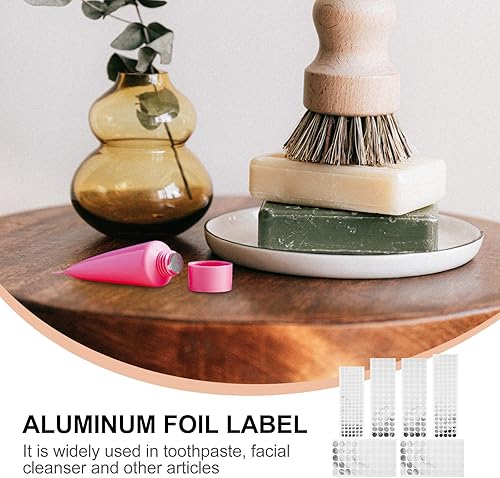 Miniatura 5 de EXCEART Adhesivo autoadhesivo de sellado de papel de aluminio, 6 hojas de papel de aluminio, etiquetas de sellado de tapones de botellas para