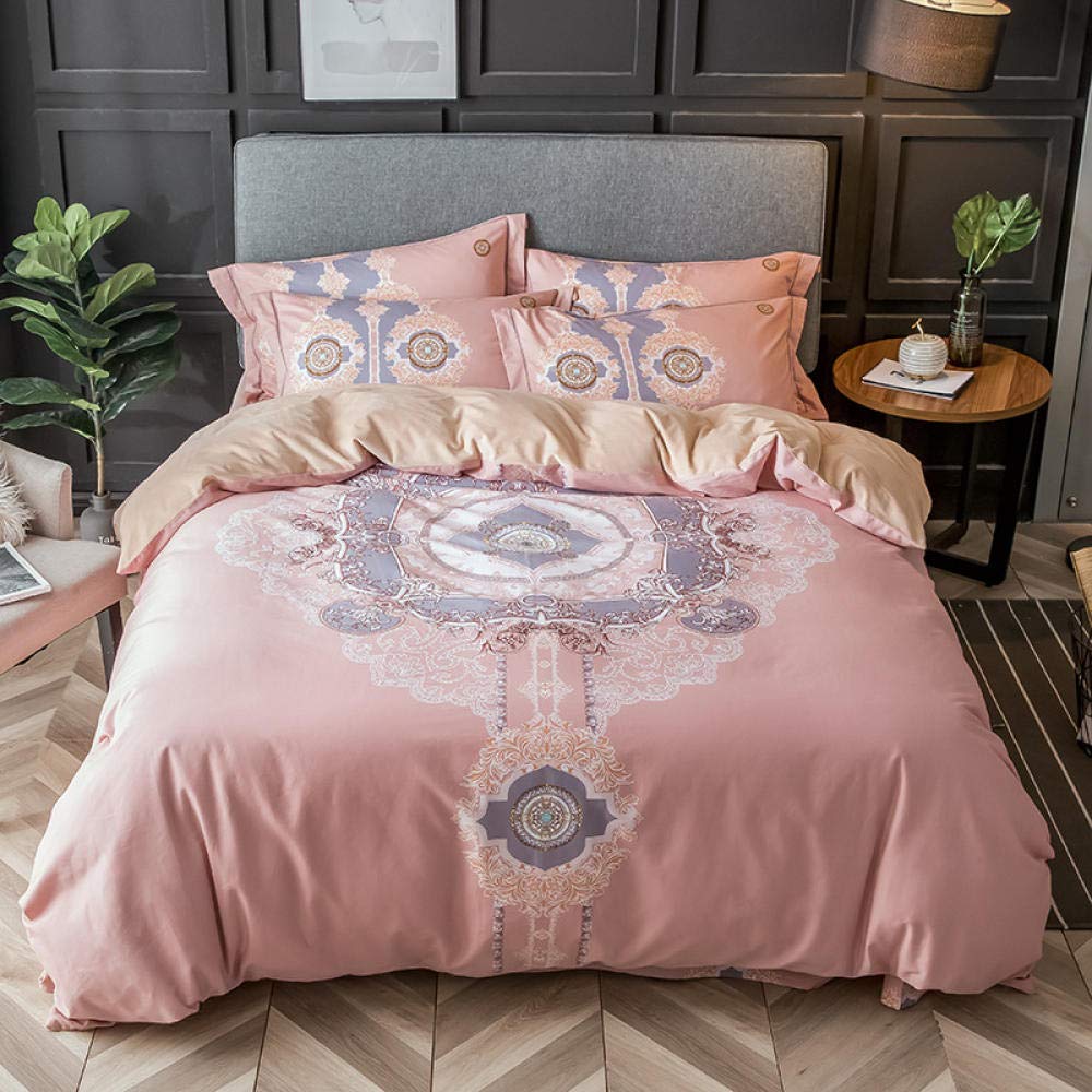 Housse de couette feuilles 3D pour literie d'intérieur toutes saisons grand lit au style ethnique