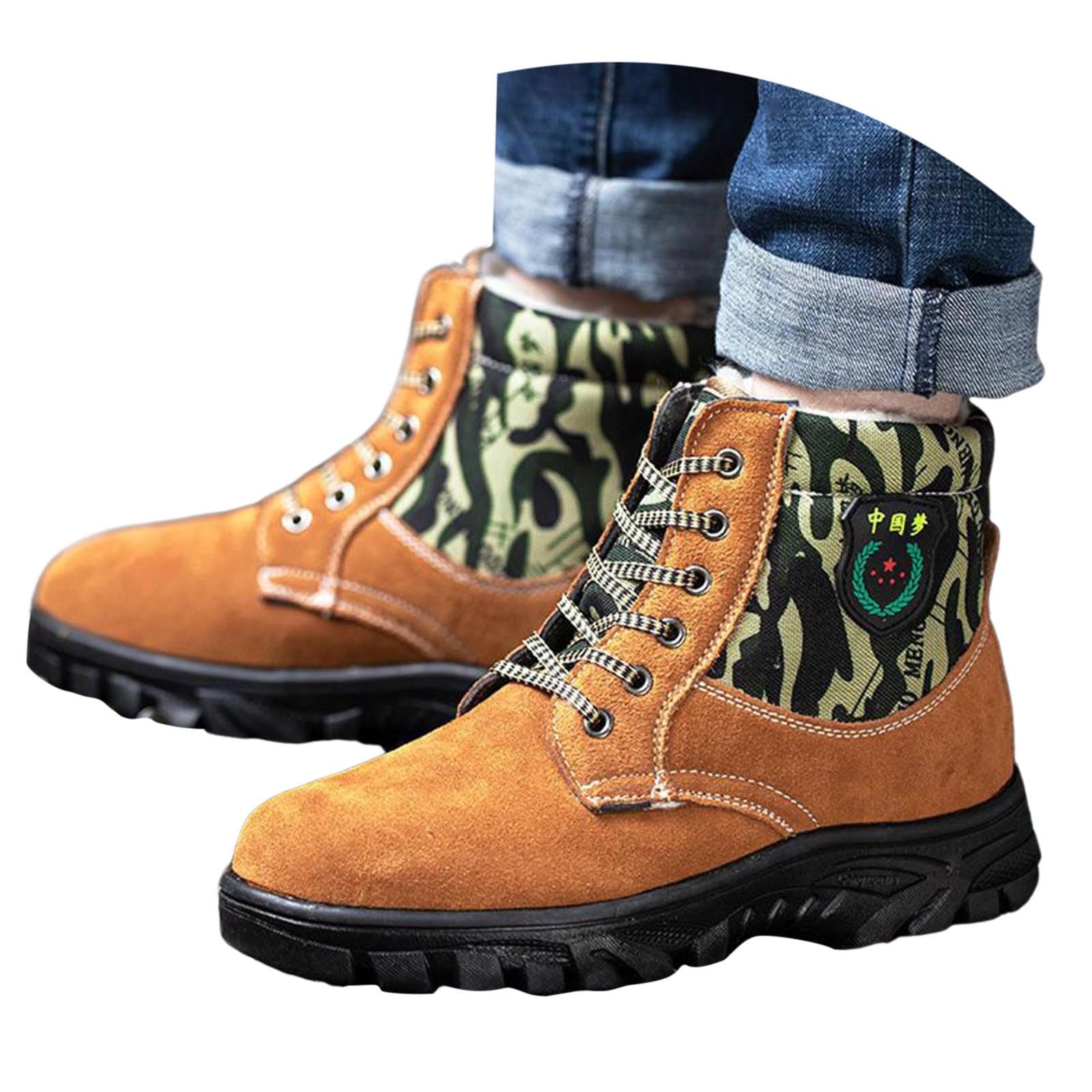 Générique Bottes de Neige Montantes pour Hommes Chaussures de Travail d'hiver -écrasement et -Perforation Robustes et imperméables