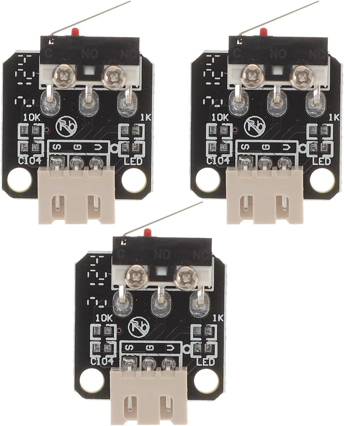 3D Printer Accessories Mechanical End Stop Module for Ender 3 Cr10 3Pcs Plastic Limit Switch with Cables Safe Use for Printer DIY System
