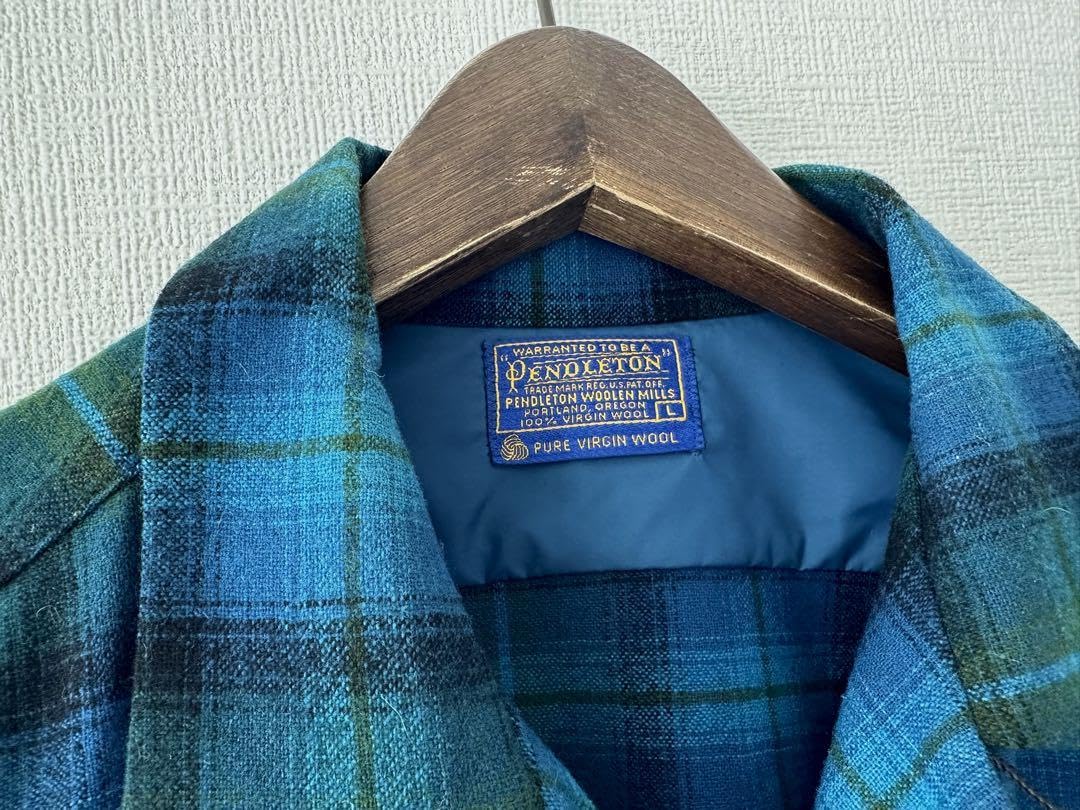 超スペシャル 70s ペンドルトン オンブレ チェック ループ シャツ L 青 Amazon.co.jp: スペシャル 70s ペンドルトン オンブレ チェック