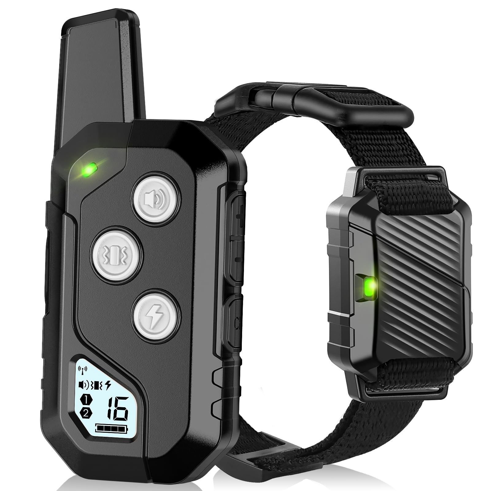 Shock Collar for Dogs, IP67 Waterproof Dog Training Collar with Remote, 3 Training Modes with Beep, Vibration, and Safe Static, Rechargeable E Collar for Large Medium