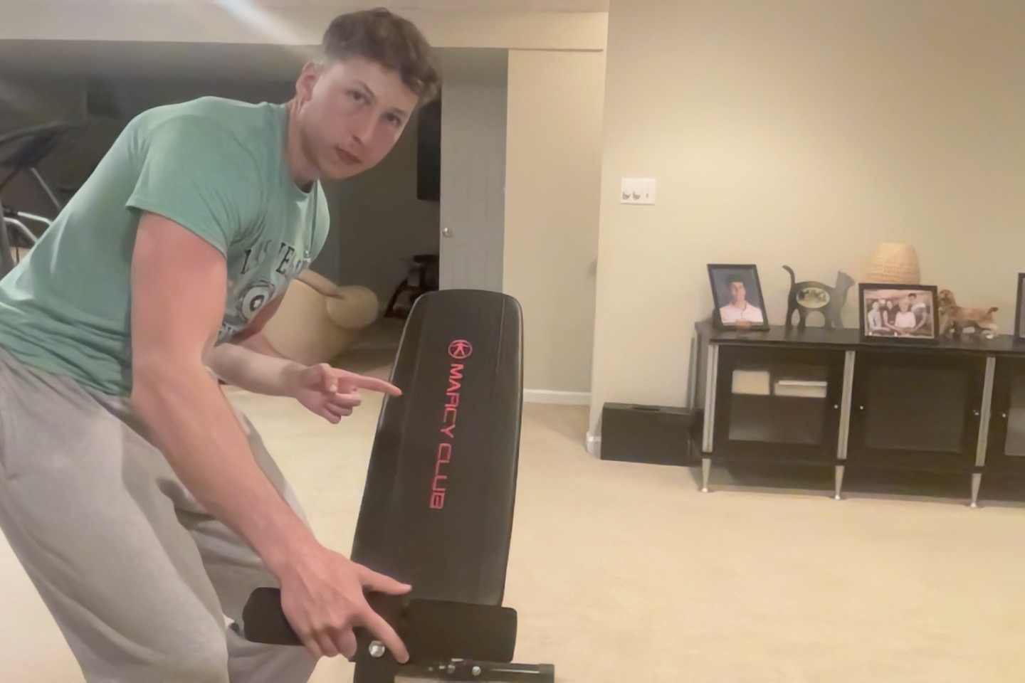 Marcy Club Weight Bench Amazon Live Nicholas Nasuti demonstration screenshot