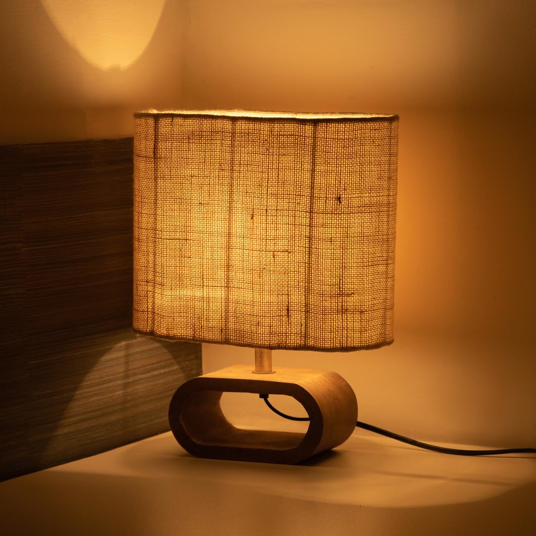 ExclusiveLane Stacked Geometry Decorative Wooden Table Lamps for Home Decoration Table Lamp for Bedroom Bedside Lamp for Living Room (12.6 Inches, Mango Wood, Without Bulb) - Incandescent (B0CG62XDDH) Amazon Price History, Amazon Price Tracker