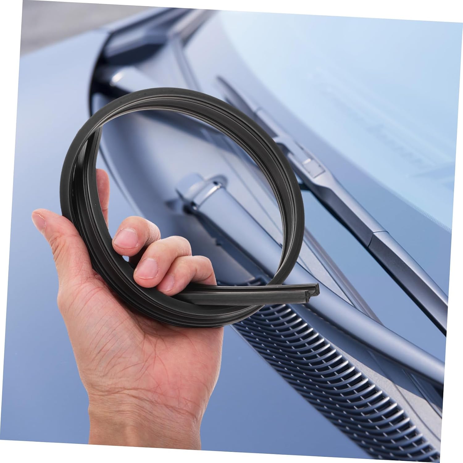 4pcs Windshield Wiper Replacement Refills Rubber Strips for Front and Rear Car Windows Easy Install Automotive Wiper Blades Inserts for Clear Visibility