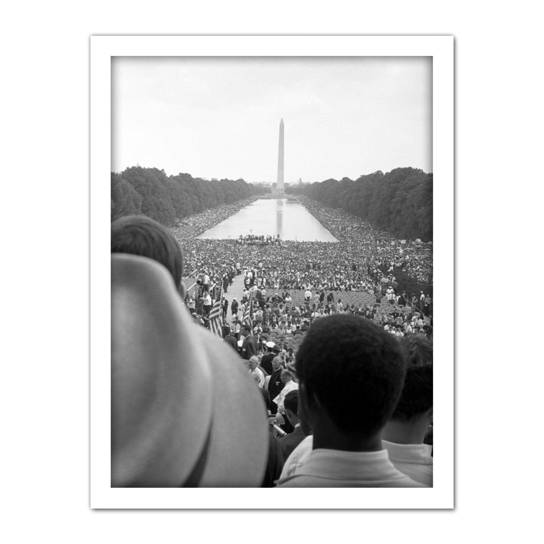 Leffler Civil Rights March Washington USA 1963 Photo Artwork Framed Wall Art Print 18X24 Inch
