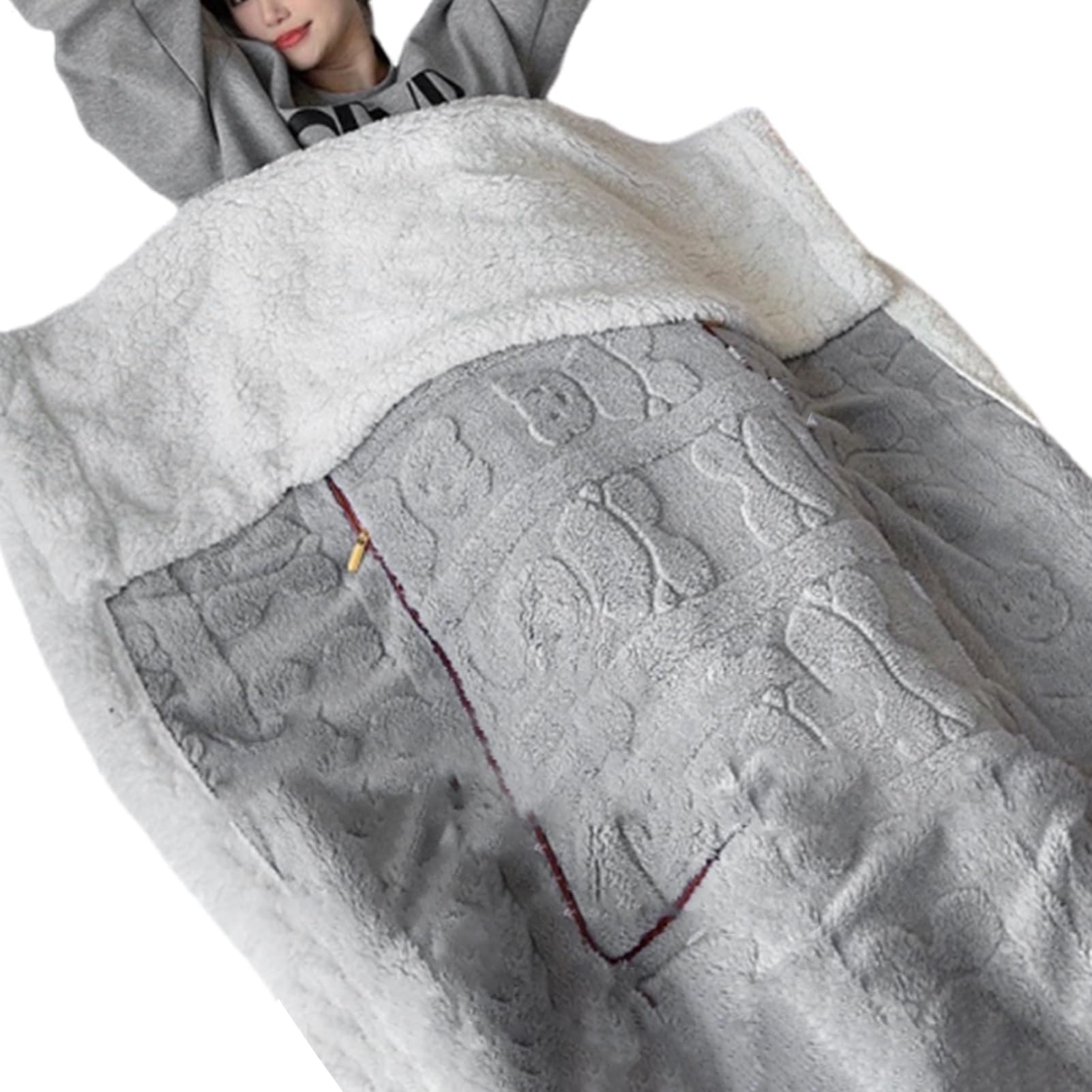 Châle Couverture Cape en Flanelle Douce Boutons | Couverture Portable Adulte Pour Bureau Hiver Lecture Canapé Lit Fauteuil Camping