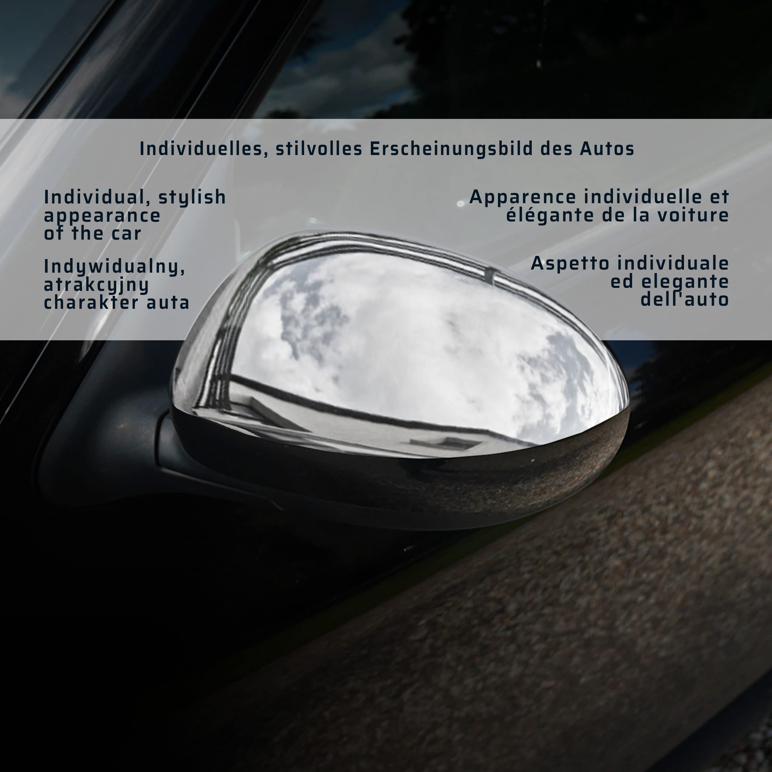 CHROMEMASTER | Nakładki na Lusterka Zewnętrzne | Kompatybilne z Nissan Juke F15 2011-2014 | Stal nierdzewna; Osłony Lusterek to Niepowtarzalny Wygląd Auta i Ochrona Przed Uszkodzeniem