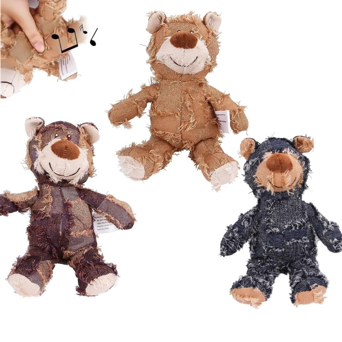 Compañero para perros para masticadores pesados 2023 nuevo juguete para perros de oso extremo para perros grandes, indestructible, robusto, juguetes chirriantes para perros de peluche irrompible