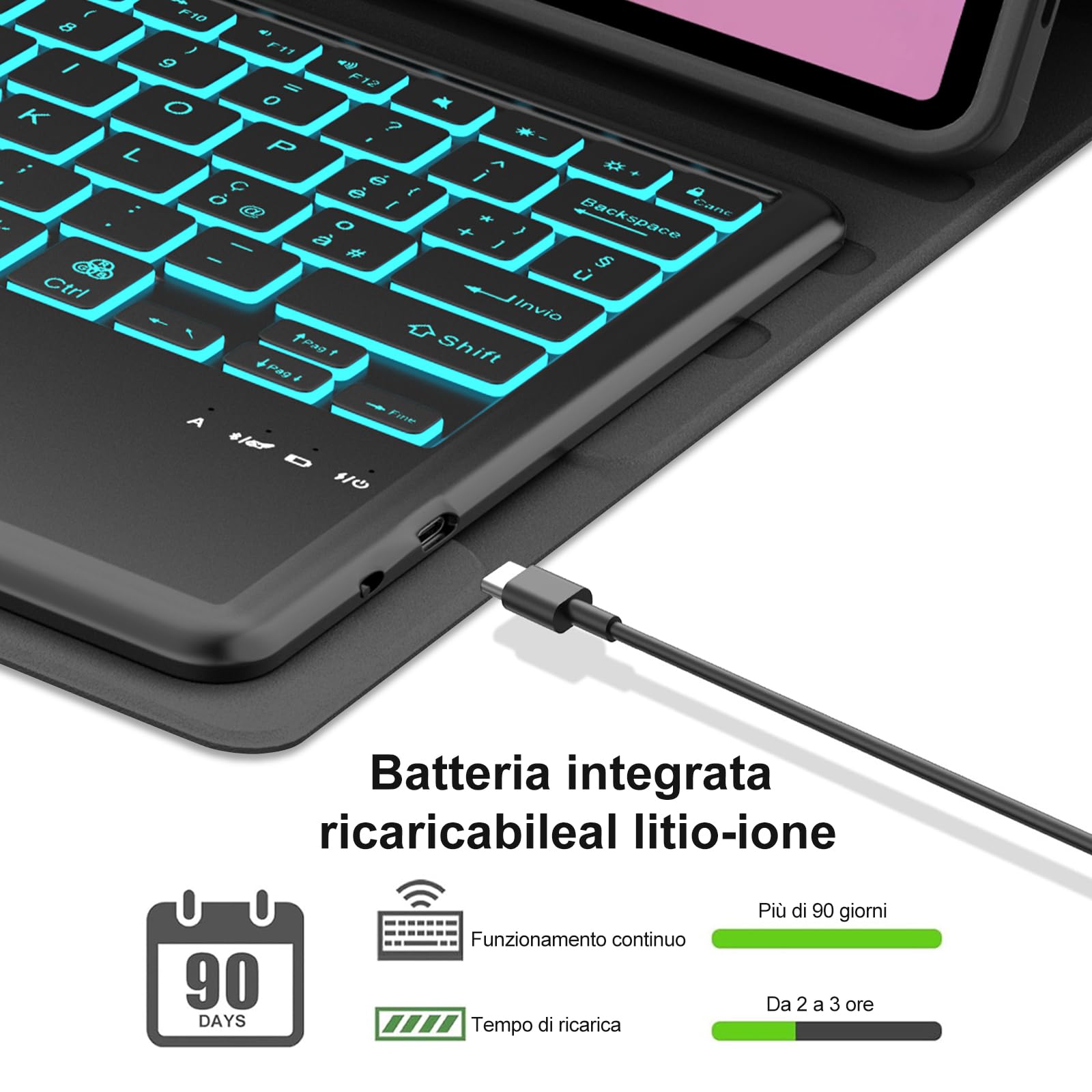 FOGARI Coque clavier pour Lenovo Idea Tab Pro 2025 12,7"