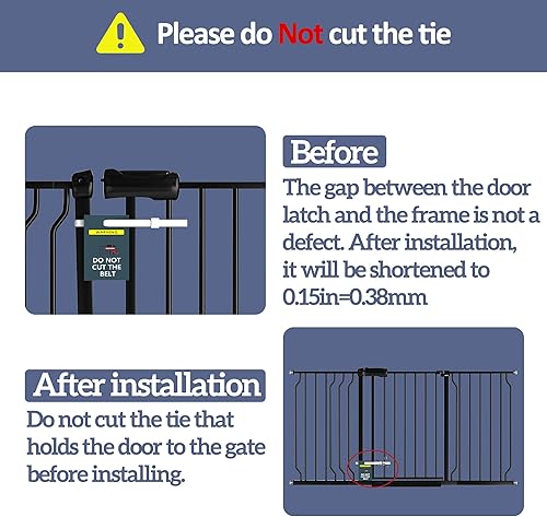 Miniatura 3 de Puertas extra anchas para bebés para puertas de 52.76 a 62.20 pulgadas, puerta extra ancha para bebé, puerta para perro, montada a presión, sin
