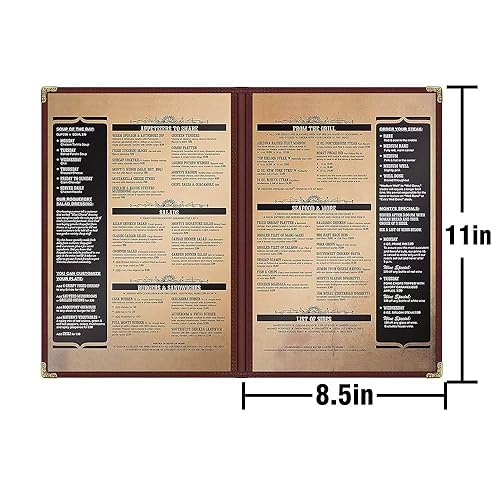 Miniatura 110 de Goodsmart - Fundas para menú de restaurante, paquete de 25 unidades, color negro, 2 vistas, soportes para menú de carga superior, cubiertas