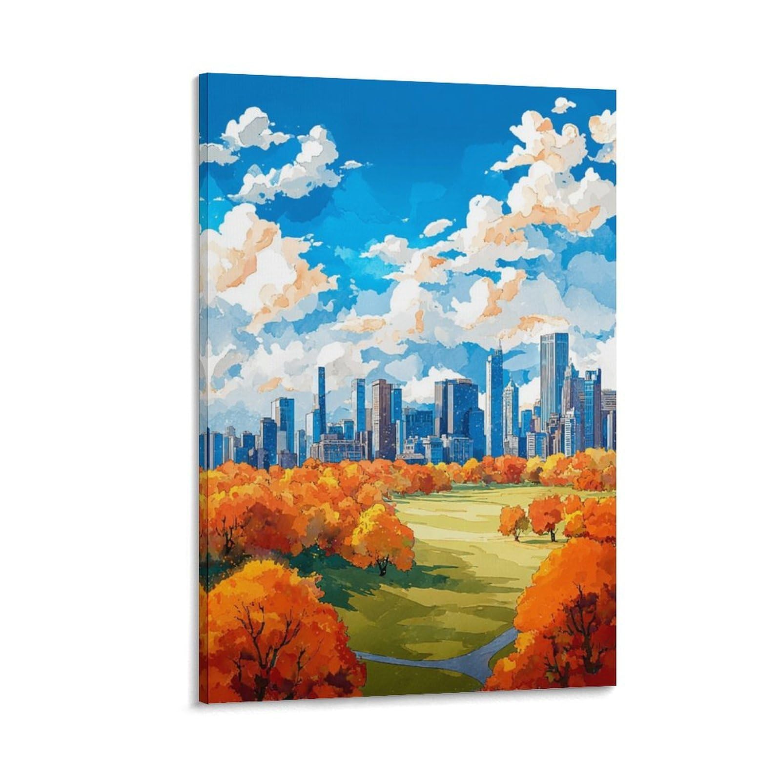 ZBBGGOZ Central Park Poster 20x30inch(50x75cm) Canvas Wall Posters And Art Picture Print Modern Family Bedroom Decor