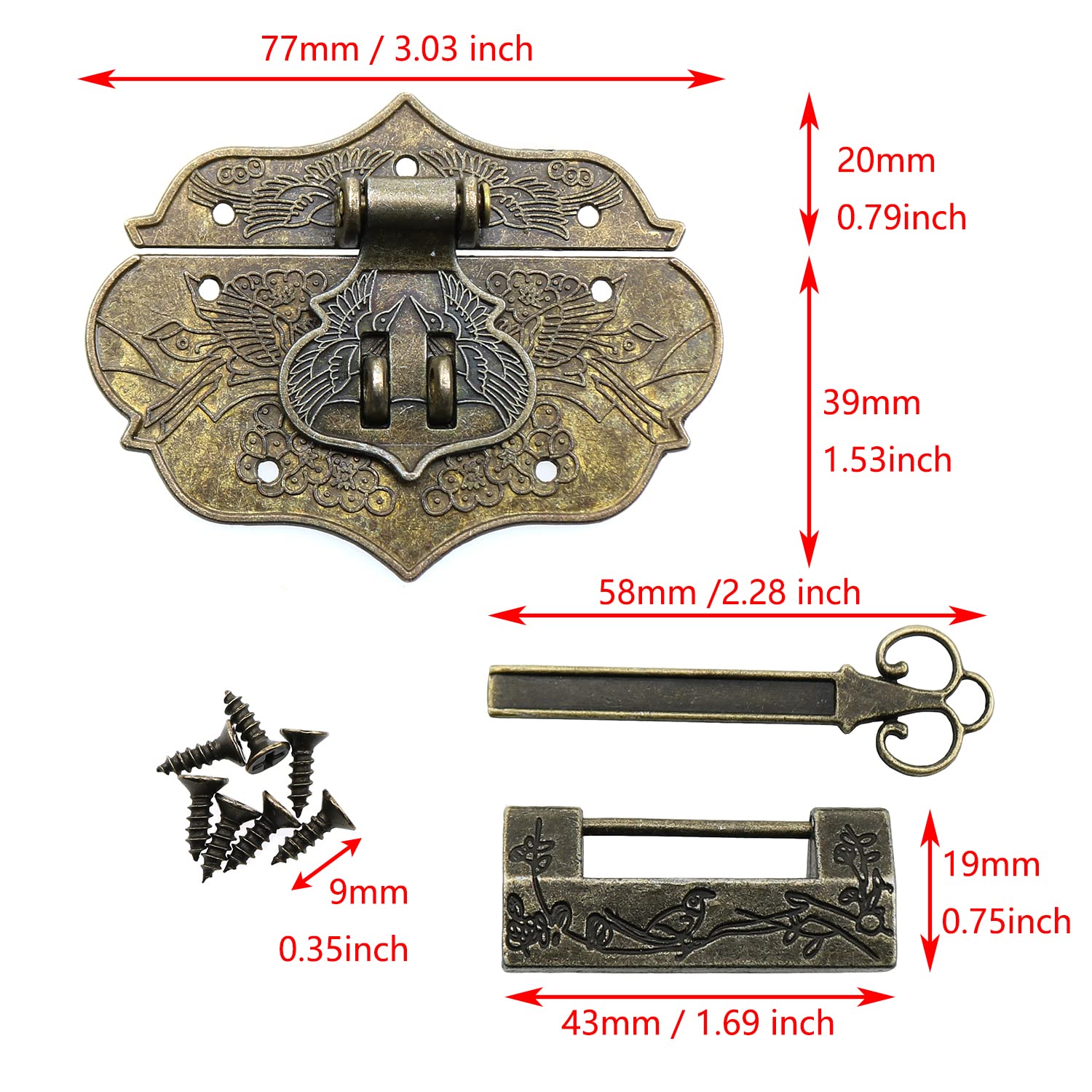 Vintage Lock Kit - Decorative Hasps & Padlocks -2