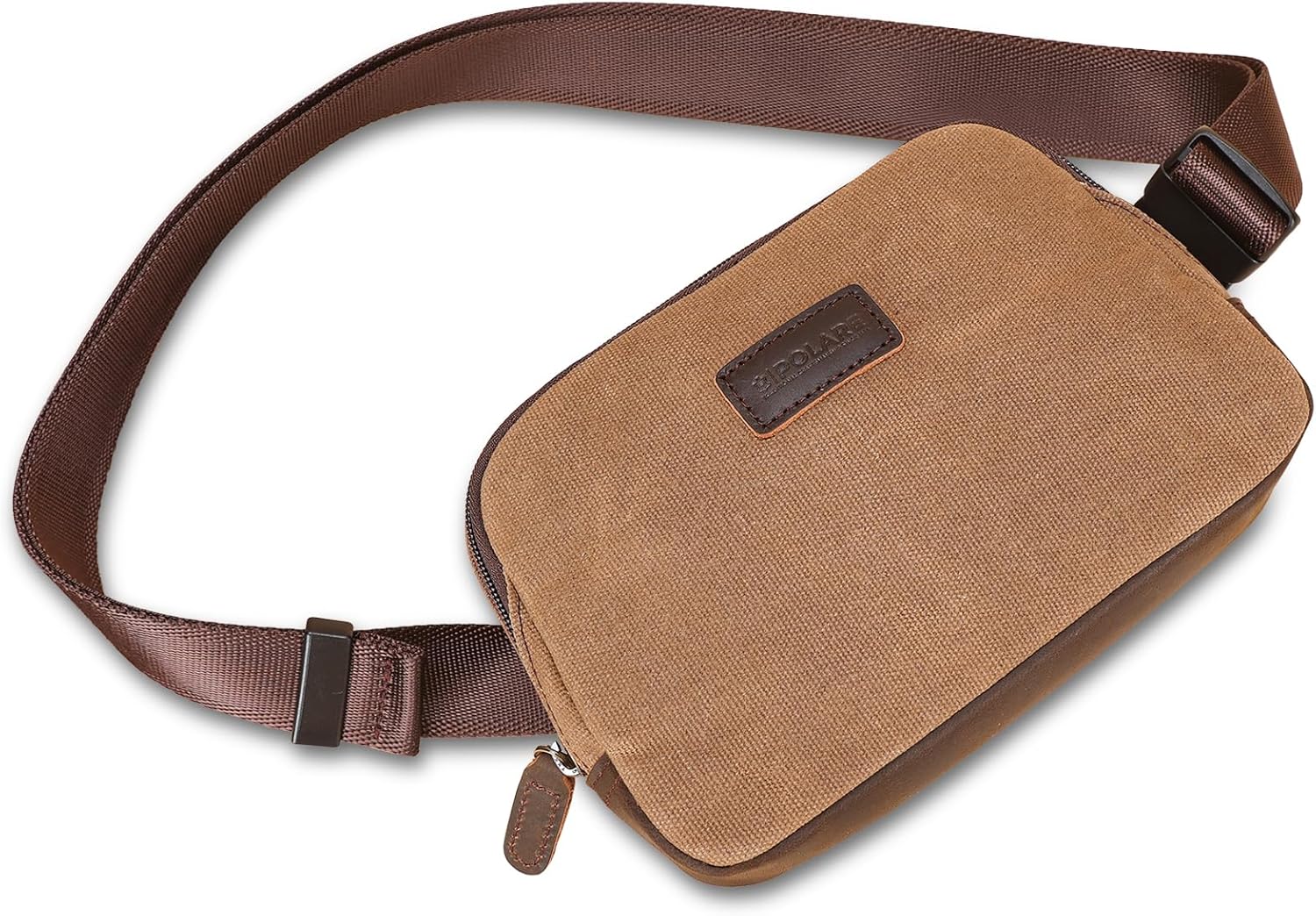 Polare Waxed Canvas Full Grain Leather Trim Belt bag