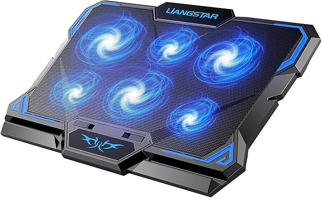 Laptop Cooling Pad, Laptop Cooler with 6 Quiet Led Fans for 15.6-17 Inch Laptop Cooling Fan Stand,Switch Control Fan Speed Function