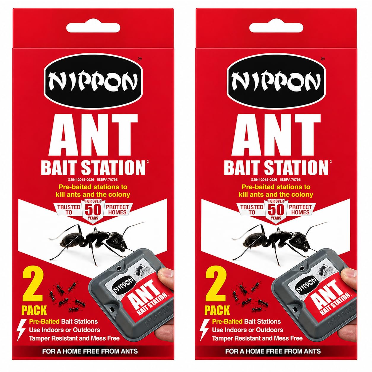 ZINNIAUK Ant Bait Station | Effective Ant Killer Solution For Indoor & Outdoor Use | Easy Placement & Effective Results | Control Ants without Mess | Say Goodbye to Unwanted Ants (Pack of 4)