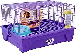 Gaiola para Hamster Completa Luxo Transporte para Roedores (Lilás)