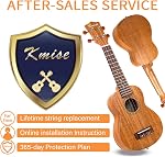 Ukulele,Kmise Instrument professionnel Ukalalee Ahogany de Soprano Ukelele 21 Inch Uke hawaïen pour débutant avec kit de démarrage (Bag Tuner Strrap Rechange Strings Instruction et leçon en ligne gratuite)