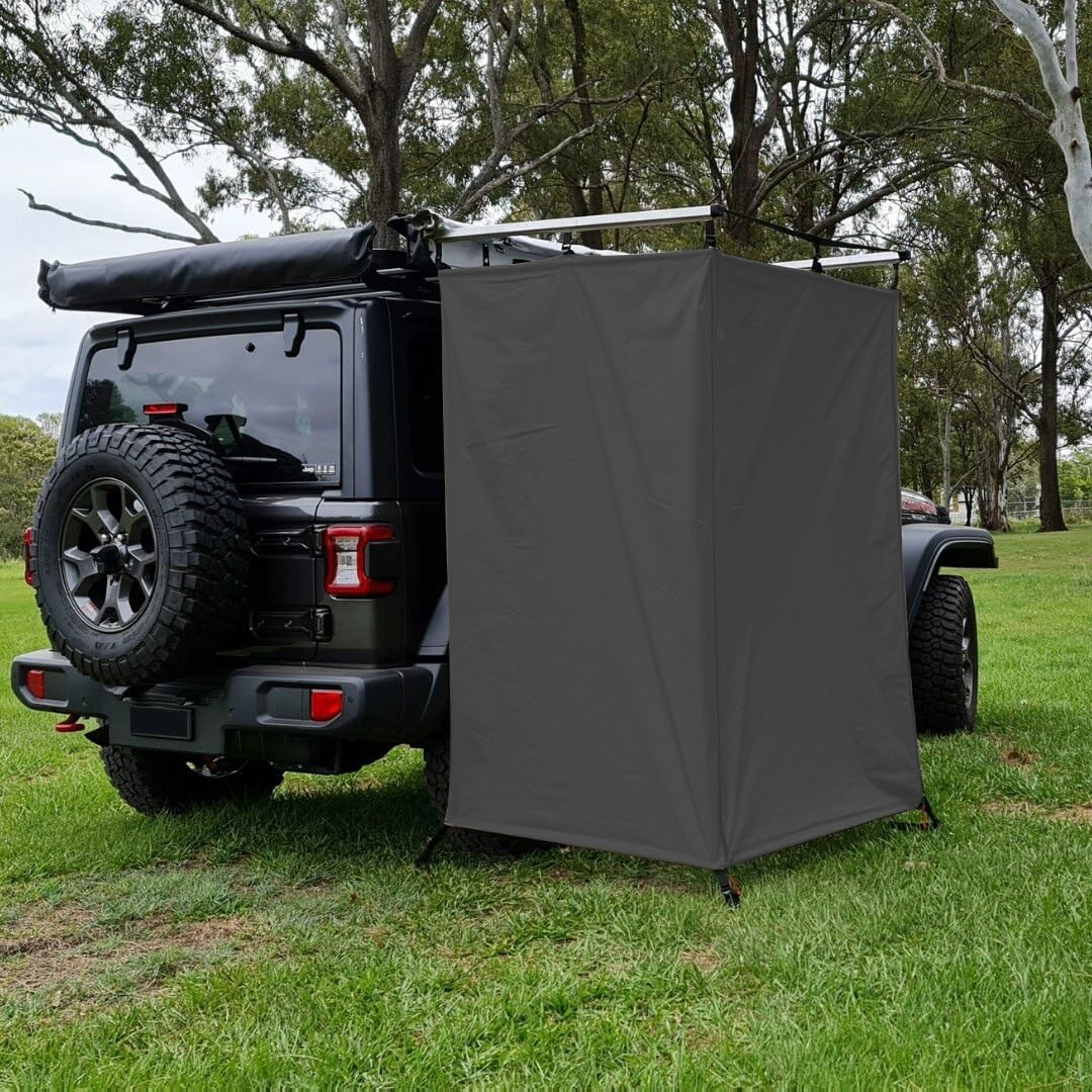 Markisen-Duschzelt mit Dach, Umkleidekabine Mobil mit PVC-Reiseabdeckung, 100 X 150 cm, Wasserdichtes Duschzelt Camping, Tragbarer Temporärer Umkleidezelt