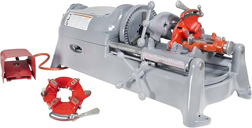 535 V1 Pipe Threading Machine with 811 Die Head Extra Head Alloy Steel Dies and Reamer (Renewed)