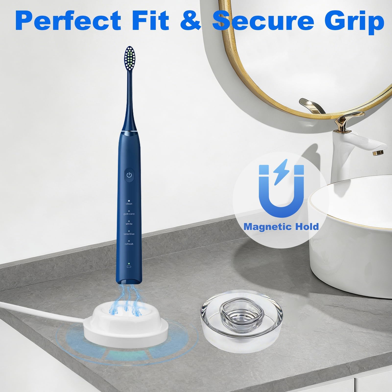 Cargador de Cepillo de Dientes Eléctrico Compatible con Phlips Sonicare HX9900, HX9300 Series | HX9903, HX9911, HX9954, HX9352, HX9362 | Base de Carga Inductiva, Portátil e Impermeable (Blanco)