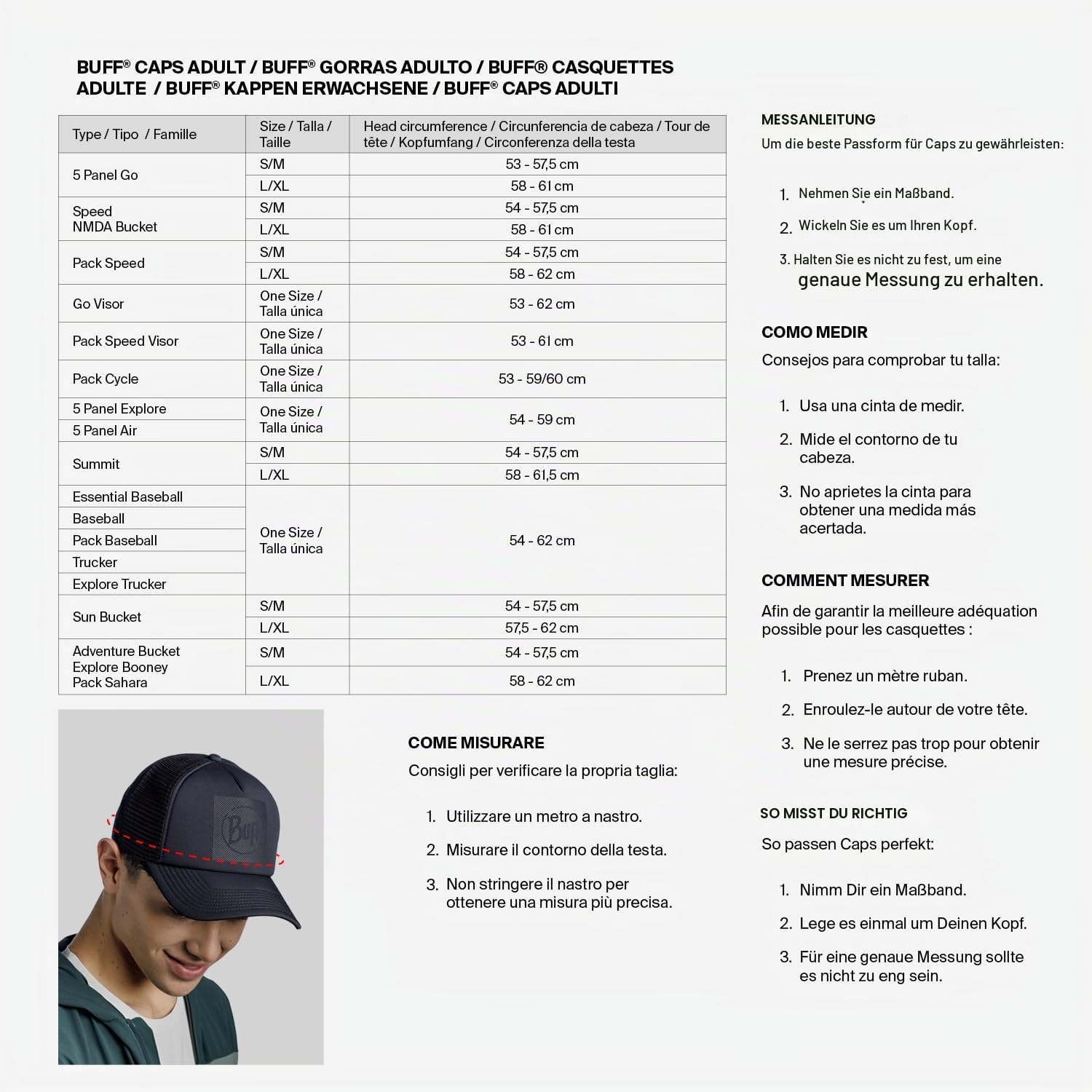 Buff Unisex Sun Bucket Mütze Sun Bucket Hat