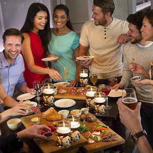 Miniatura 6 de Velas flotantes de 3 pulgadas sin perfume de cera sin goteo de 13 a 15 horas de combustión, paquete de 24 velas de fiesta de boda, para centros de