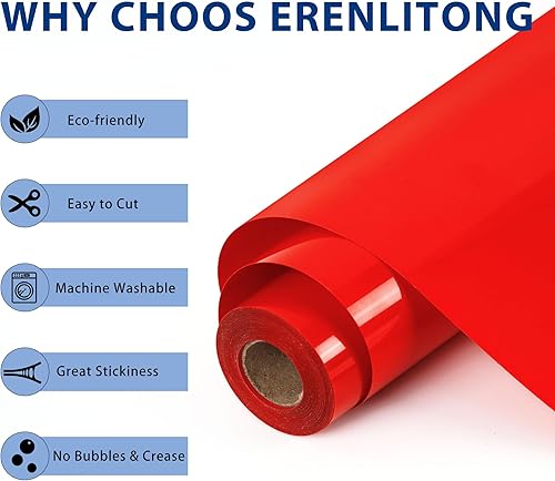 Miniatura 8 de RENLITONG - Vinilo HTV gris para planchar de 12 pulgadas por 20 pies, vinilo de transferencia de calor para rollos de vinilo HTV para todas las