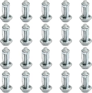 Jiozermi 20 Pcs Hollow Wall Anchors and Screws, Hollow Core Door Anchors for 0-5mm Door Thin Walls Hollow Plastic Sheet Iron Sheet, M4 x 4/5"