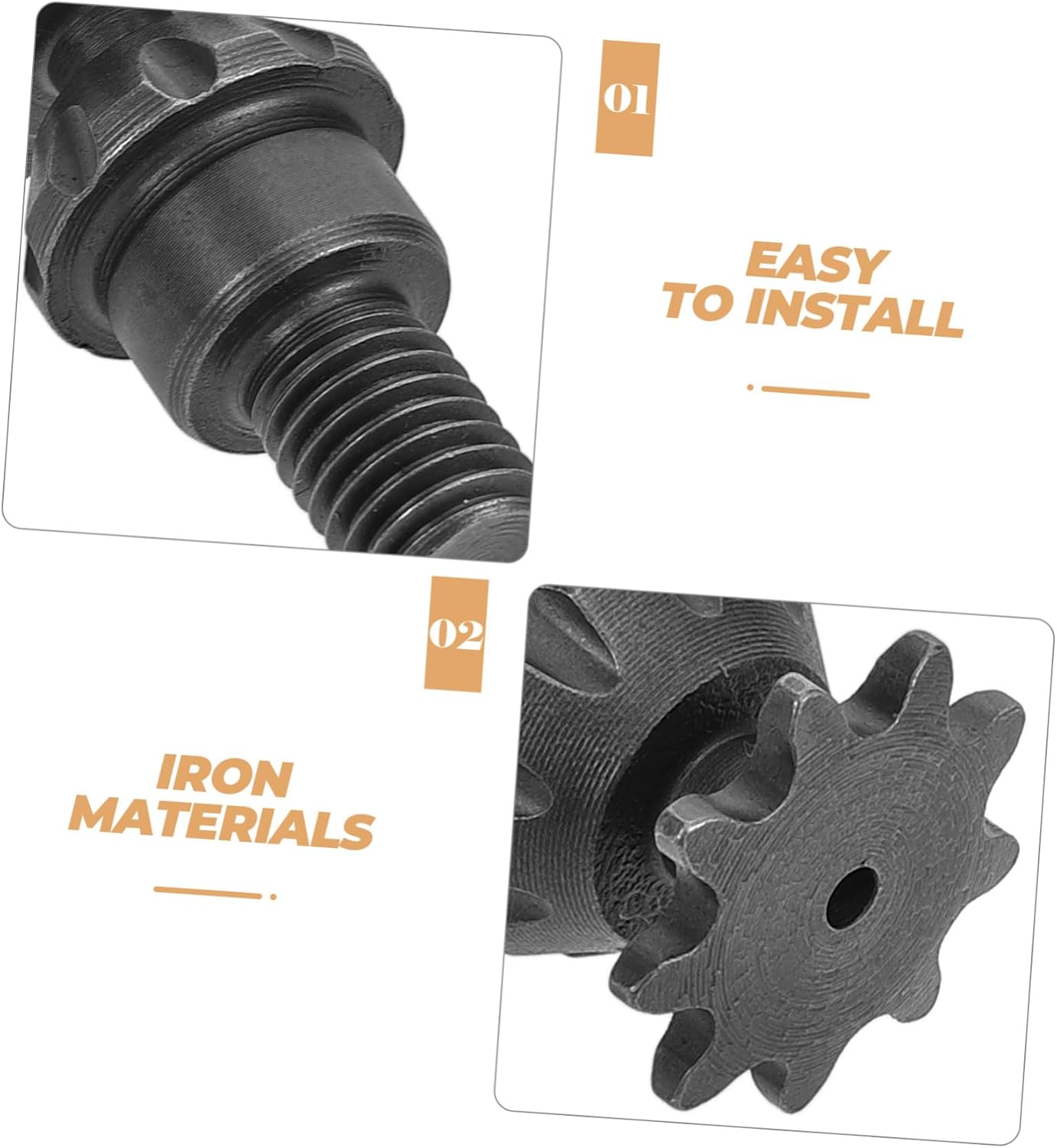 MAGICLULU 9t Motorcycle Transmission Gear Gasoline Engine Gear Reduction Box Iron Material Easy Install