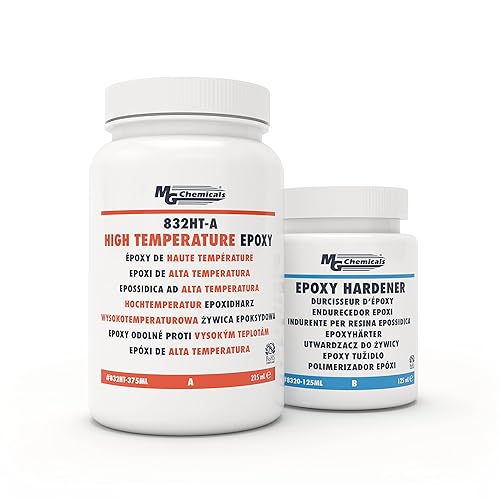 MG Chemicals - 832HT-375ML 832HT Compuesto de encapsulación y macetas de epoxi negro de alta temperatura, kit de 2 piezas de 11.5 onzas líquidas
