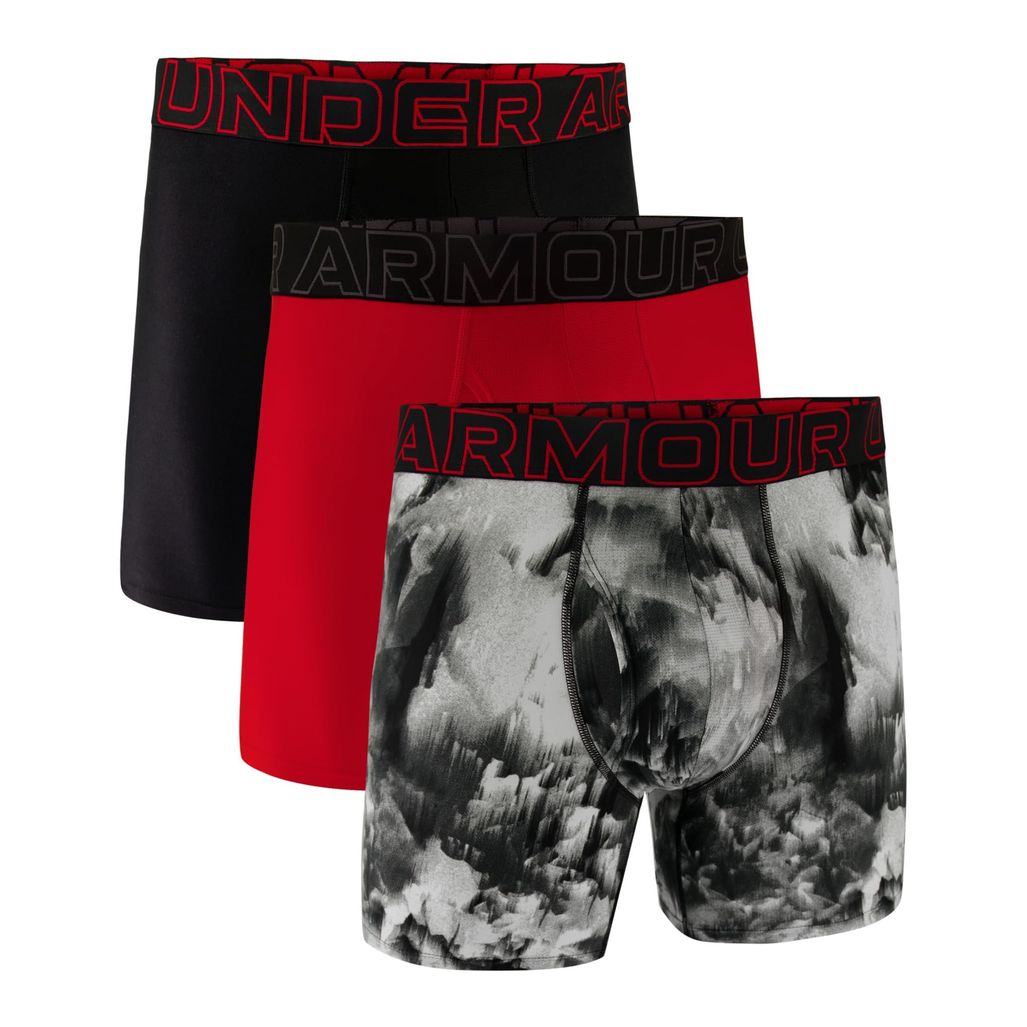 Under Armour mens 3-pack Performance Tech Print 6 Boxer Briefs