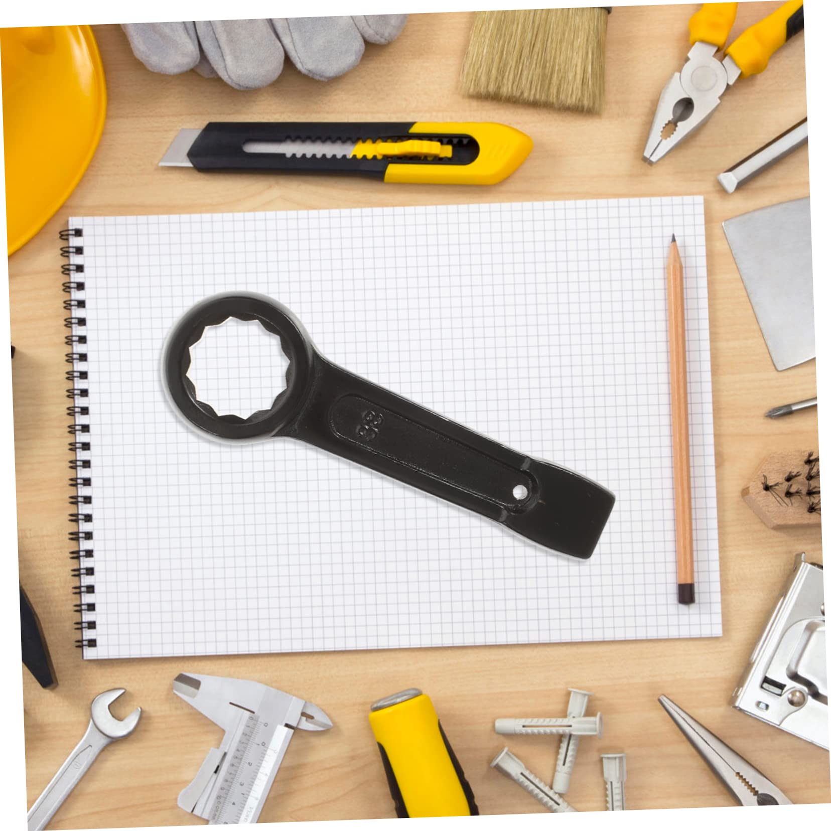 HOMSFOU Clé à Cliquet Coudée Clé à Boulon et Écrou Outil Robuste pour Bricolage et Mécanique