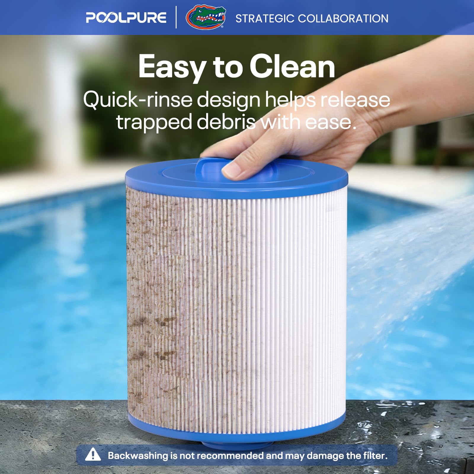 POOLPURE Filtre de spa 7CH-322 remplace PAS35-F2M, Unicel 7CH-322, Filbur FC-0420, 100520, 3301-2109, cartouche de filtre MPT/filetage mâle 5,1 cm