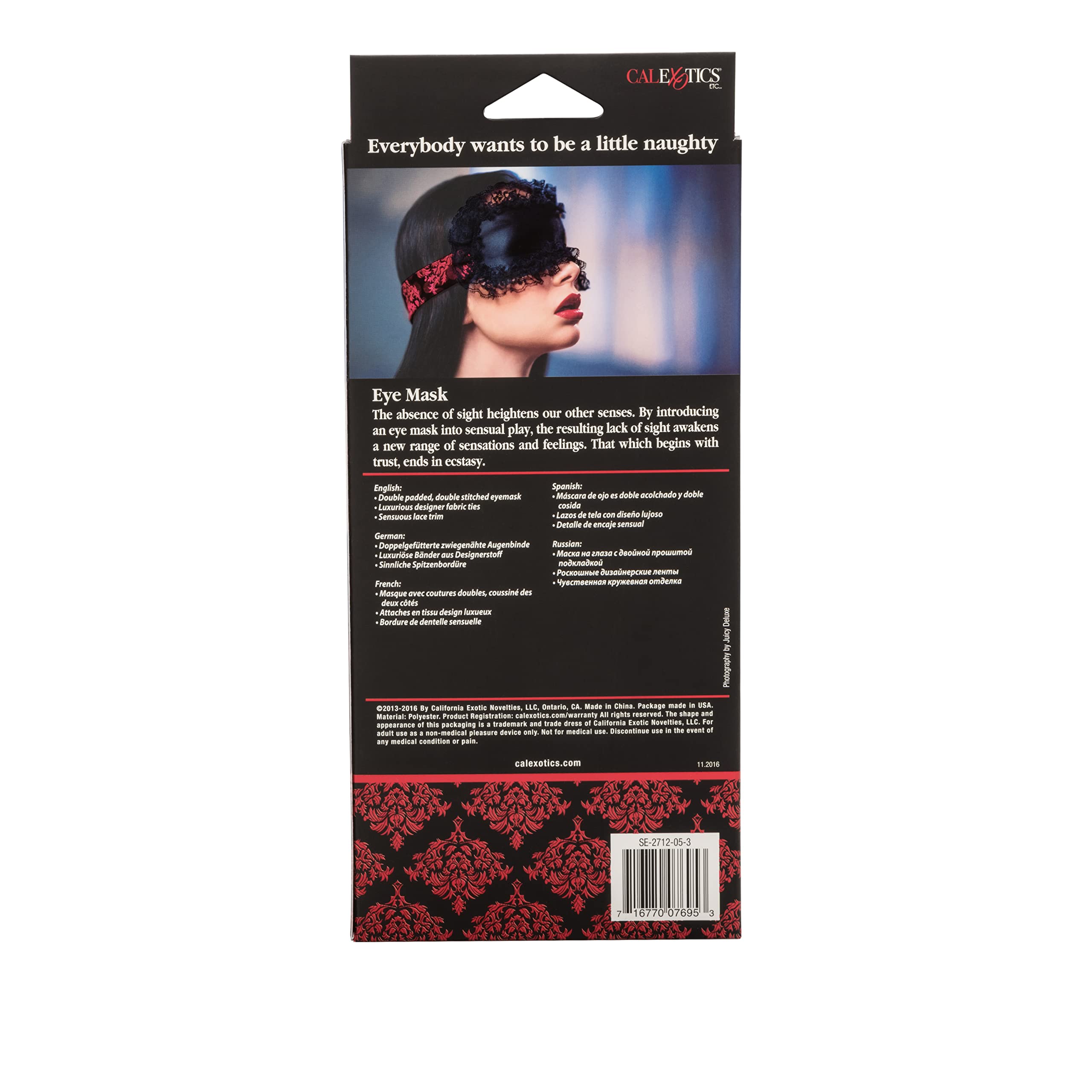 California Exotic Novelties Scandal Eye Mask Fétish