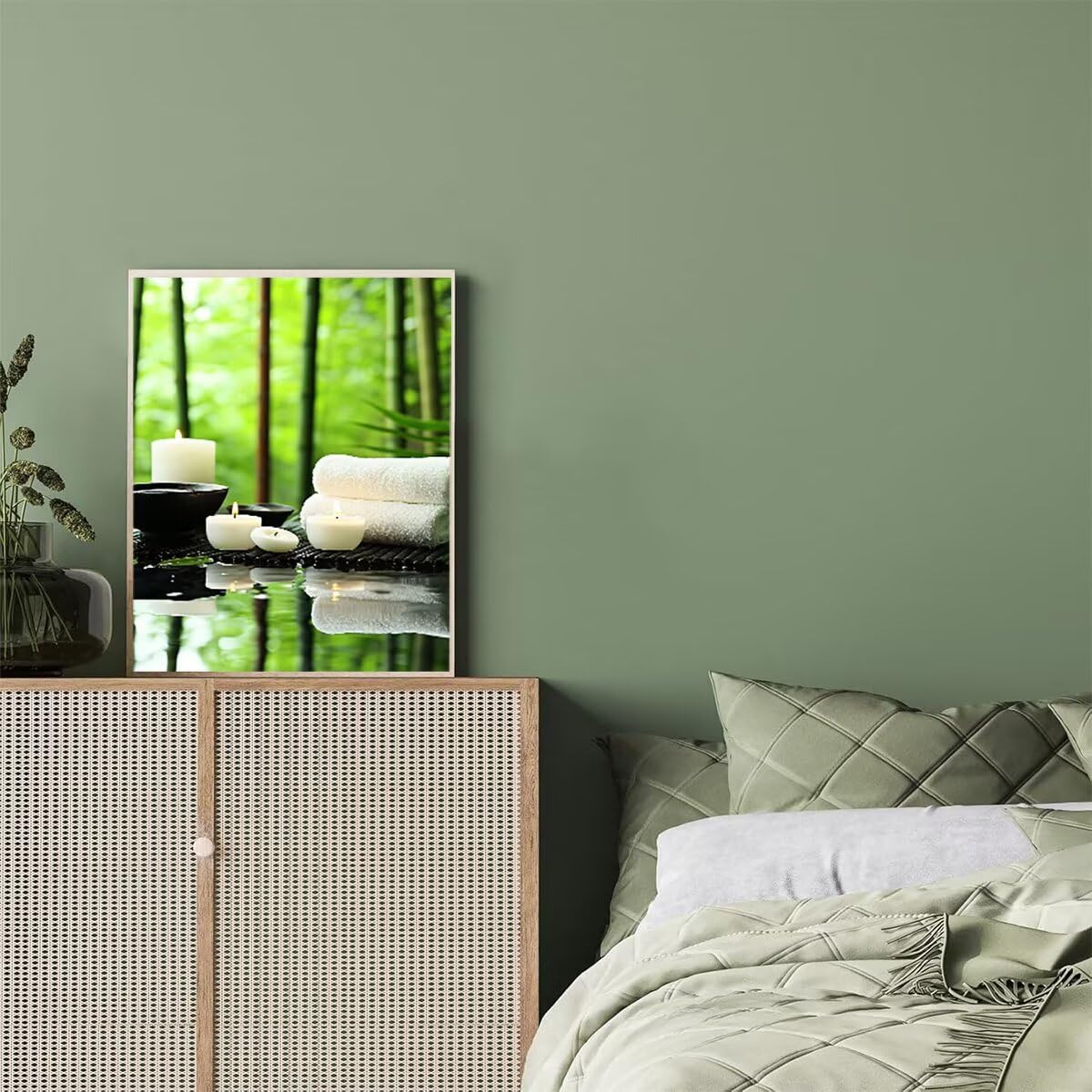Dipingere con i Numeri Candela, Paint by Numbers Adulti Paesaggio, Fai da te Creativi Adulti Quadri da Dipingere Numerati Kit per Decorazione Della Parete di Casa, Regalo 70x95 cm Senza Cornice 77-6