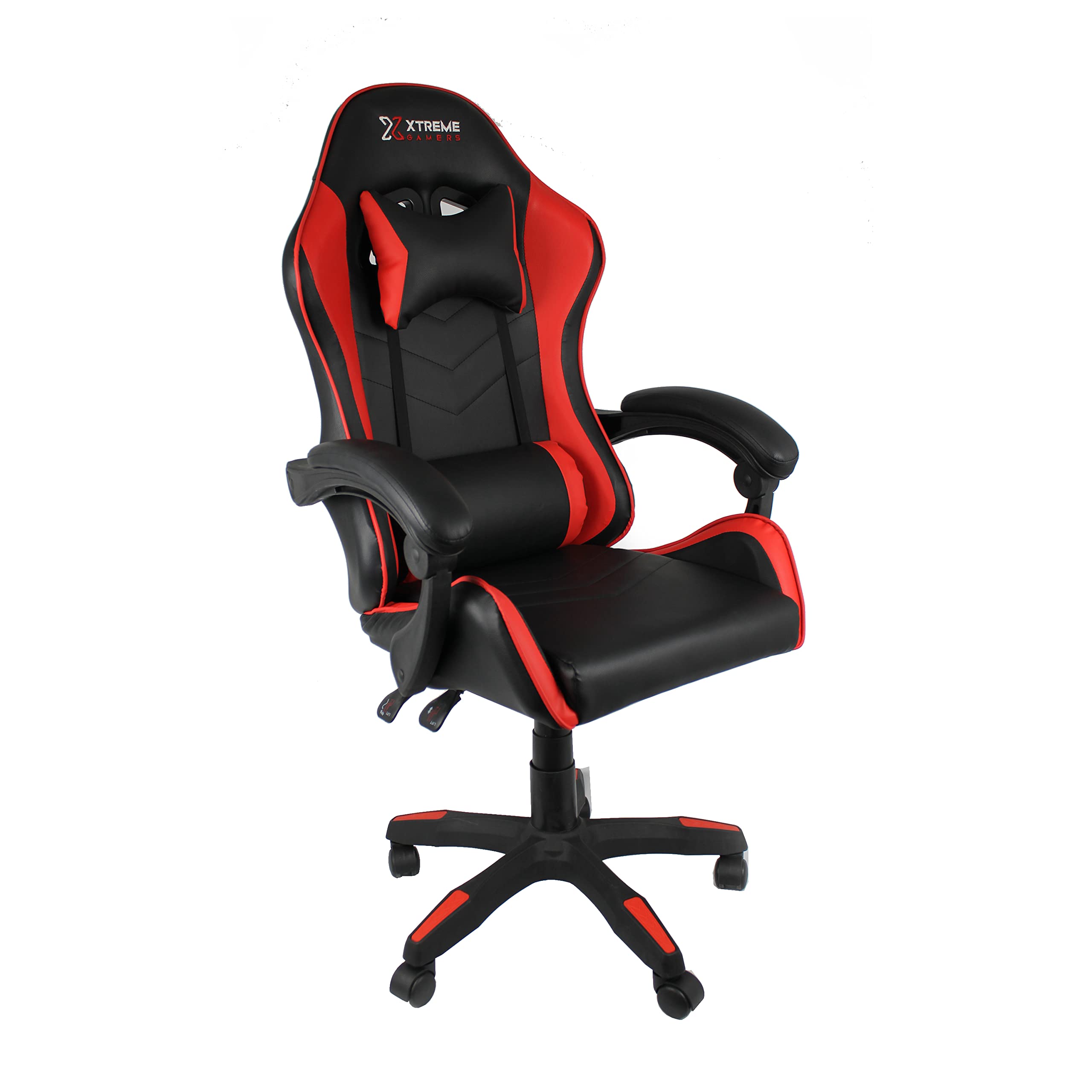 Cadeira Xtreme Gamers Cinesis Giratória Reclinável Altura Ajustável Preta e Vermelha